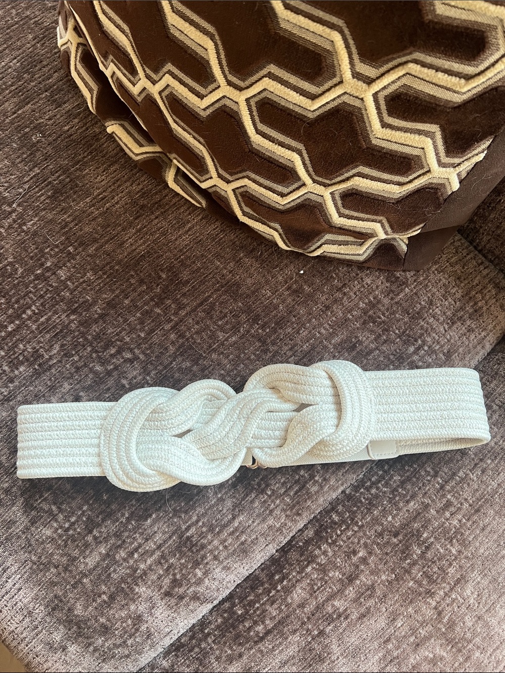Woven belt w elastic back